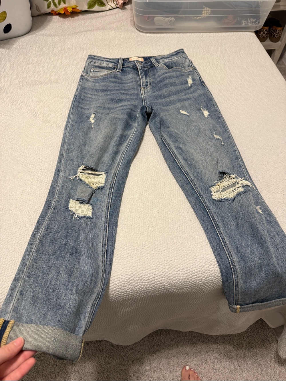 Y2K Style Altar’d State Women’s Distressed Light Blue Denim Jeans